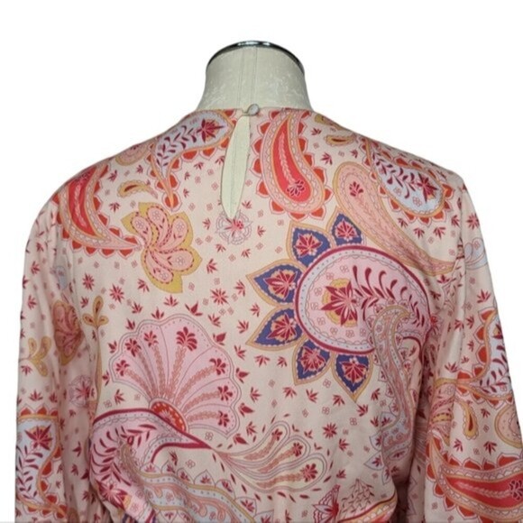 Lovers + Friends Epiphany Paisley Lace Up Romper S - Picture 8 of 11